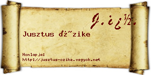 Jusztus Őzike névjegykártya